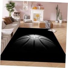 5  7 Feet Black Basketball Soft Area Rugs for Kids Girls Boys Basketball