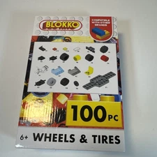 Blokko Kids Toy Wheels & Tires Building Blocks 100 Piece New