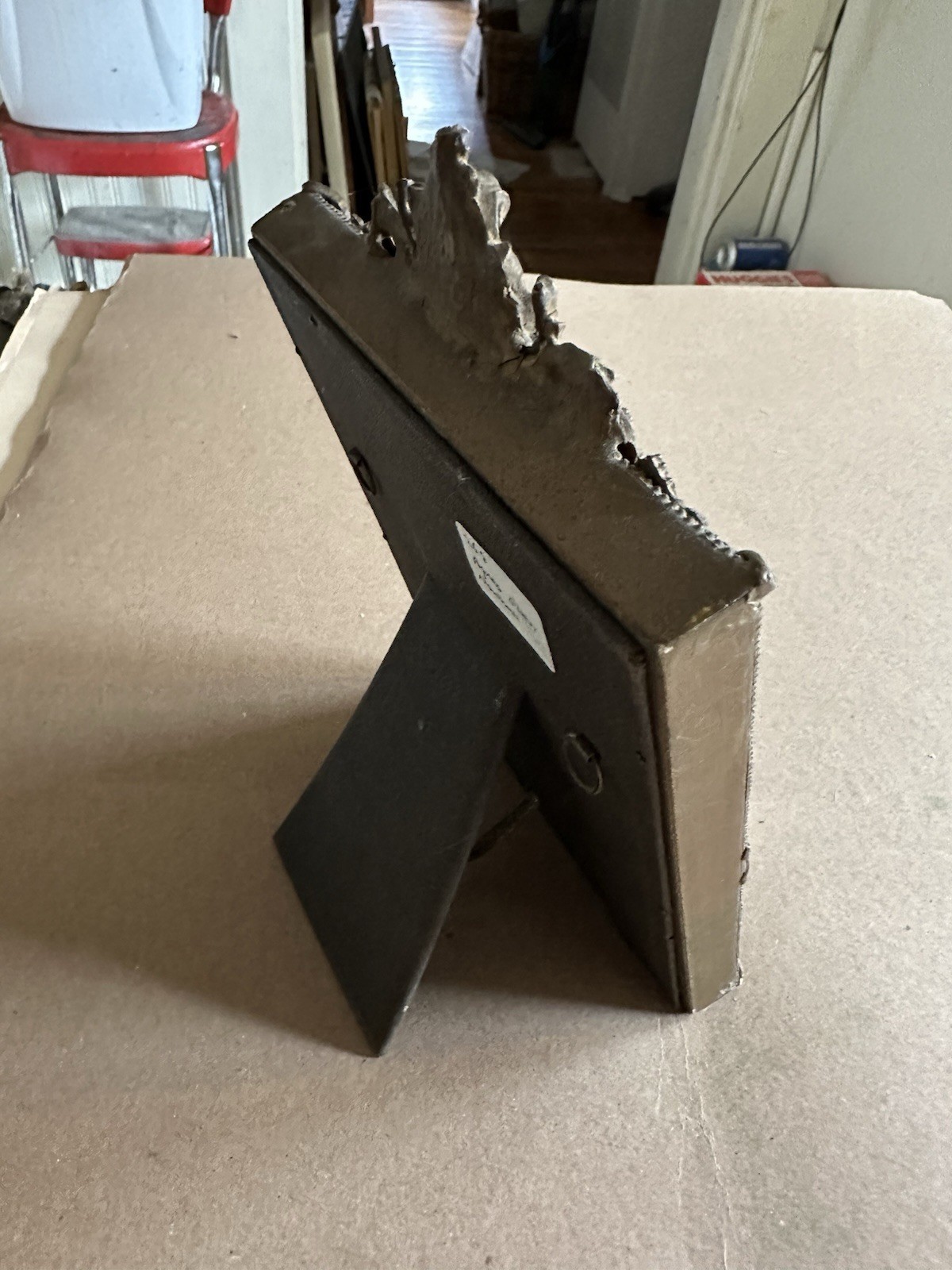 Antique Ornate Easel Stand Picture Frame Fits 4.5”x6.75” Art Nouveau Decoration 