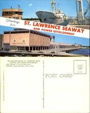 St. Lawrence Seaway ship CONCORDIA Moses-Saunders Dam Ontario Canada 1950s