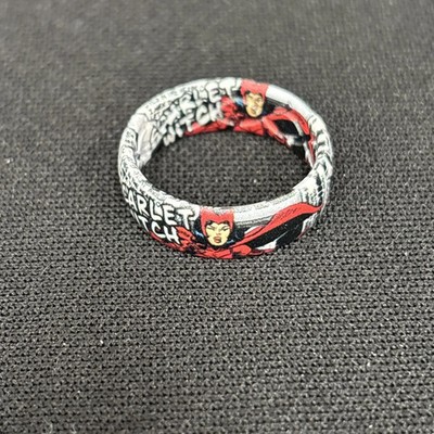 Scarlet Witch Black and White Groove Life Ring size 12