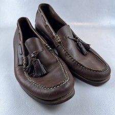G.H. Bass Co Brown Tassel Slip on Leather Loafers Men's Size 9.5