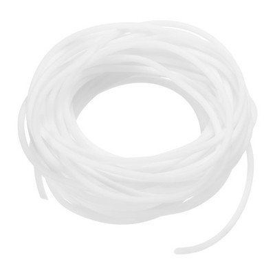 Rubber Cord Tube 33ft 3mm Dia 1.5mm Hole White Hollow Tubing for DIY Craft
