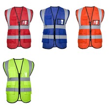 Cycling Motorcycle Reflective Vest High Visibility Safe Jacket for Night Riding