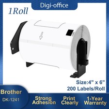 4" x 6" DK 1241 Address White Paper 200 Labels P/R For Brother QL-1100 1050N