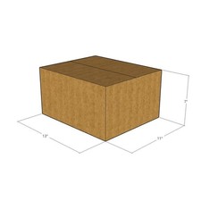 175 13x11x7 Kraft Brown Corrugated Shipping Boxes 32 ECT Single-Wall New
