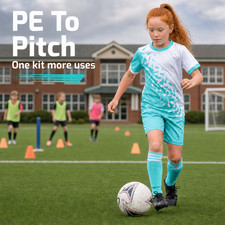 3-Piece Girls Football Kit For Ages 4-11 | Breathable Quick Dry PE Kit