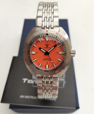 NEU IN OVP TANDORIO TD269 STAHL AUTO TAUCHERUHR SEIKO NH35A SAPPHIRE 200m LUME
