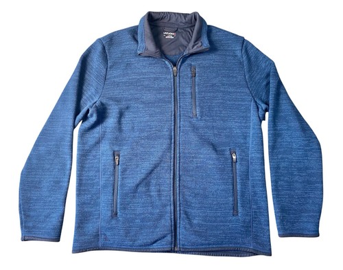 Untuckit Men’s Size Large Full Zip Fleece Lined Kezoh Jacket Navy Blue - Picture 1 of 9