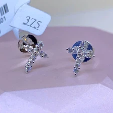 2.00 Ct Round Lab-Created Diamond Solitaire Stud Earrings 14K  White Gold Plated