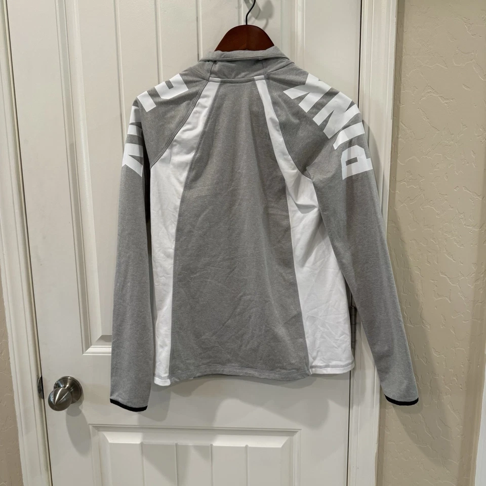 Pullover Victoria’s Secret ROSA Ultimate 1/4 Cremallera Gris Wte Manga Larga Para Mujer’s M Foto 4 de 4