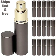 10ml 0.33oz empty glass spray coffee bottles deluxe metal shell gold atomizer