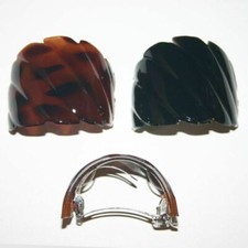Vintage Barrette Ponytail Cover Volume Holder Arch Curved Hair Clip Made France