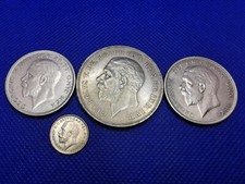 Unc  and near proof George v Coin Collection 1935 crown 1929 half 1917 three p