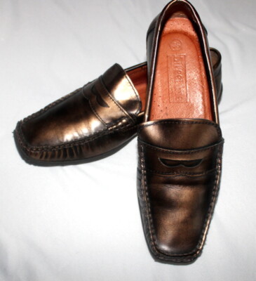 Street Life*Schöne Damen Herbst Schuhe Braun Gold Halbschuhe Mokassin wNEU Gr38 