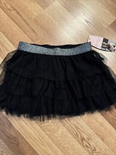 Girls Danskin Black Skirt With Tulle Size 7/8