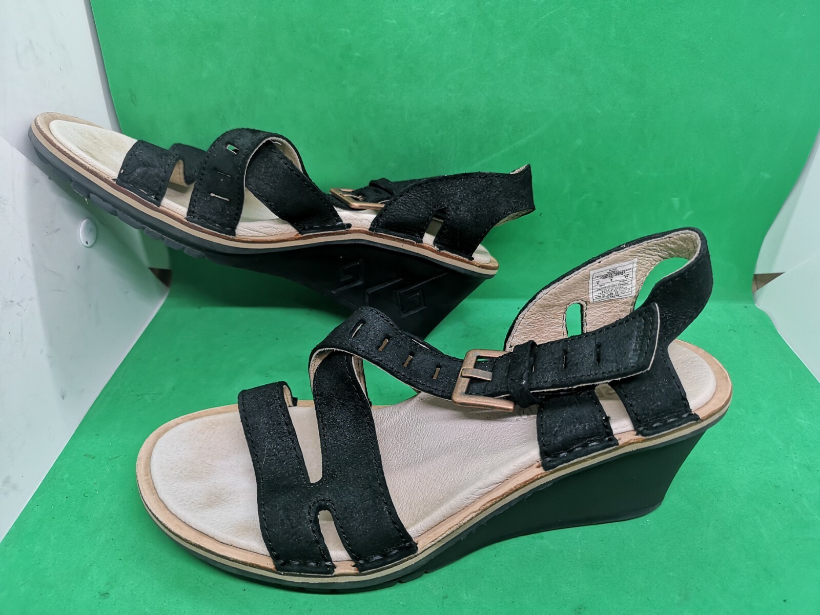 Sandali con zeppa Merrell Revalli Aura Strap taglia 8 J2150 neri comodi da passeggio