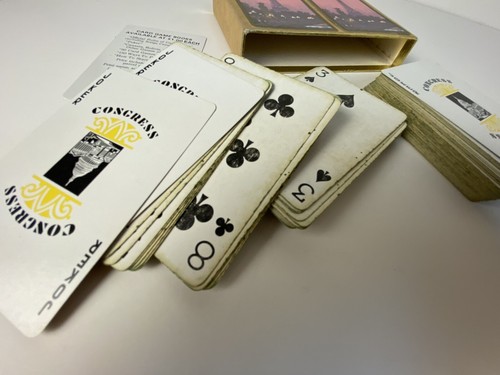 Paris Eiffel Tower Design~Congress Playing Cards~Double Deck w/Box~Partial~Used - Picture 14 of 14