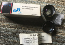 Tokina VC1500 AF Video Converter Set Wide Angle 0.65x Tele 1.5x - Boxed - U.K.
