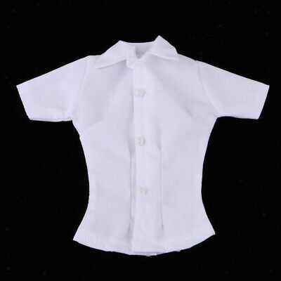 Doll Dress-up White Toys 1/6 Scale Sleeves T-Shirt For 12" Action Figure Short