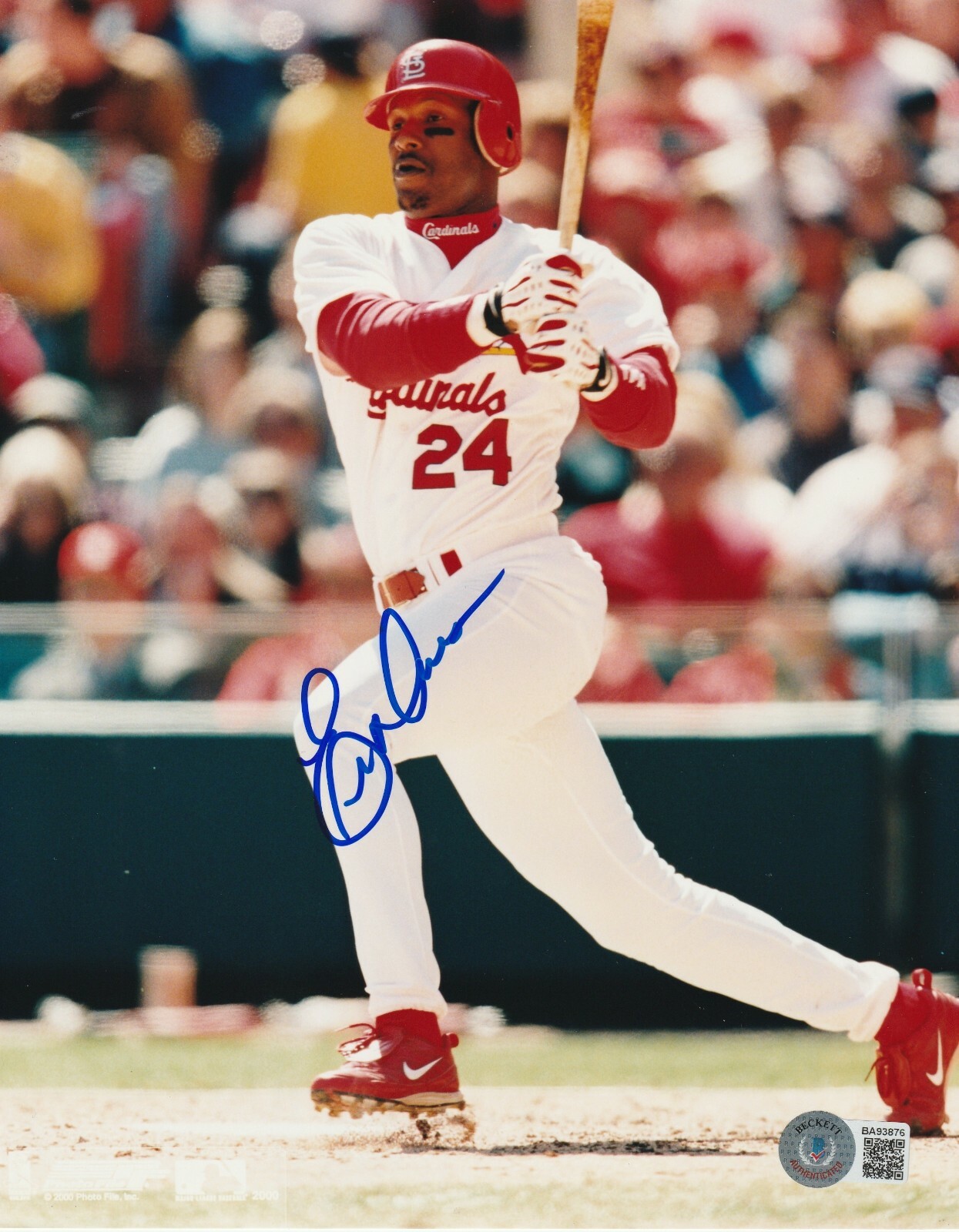 Eric Davis Signed St Louis Cardinals 8x10 Photo With Beckett Coa Bas Ebay