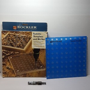 Discontinued ROCKLER SUDOKU Game Template and Self Centering Drill Bit Set 27460