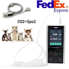 CONTEC CA10S Portable Sidestream Capnograph ETCO2 Spo2 Resp PR with Alarm VET