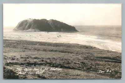 Point Sur Light House Station BIG SUR California RPPC Vintage Zan Photo 1940s