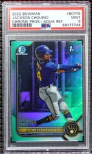 JACKSON CHOURIO  -  2022 BOWMAN CHROME PROSPECT AQUA REFRACTOR #BCP79