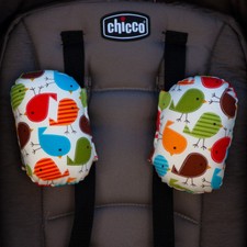 Baby Seat Belt Cushion Extra Plush 100 Cotton Ship 2 x Radom Pair Design Set