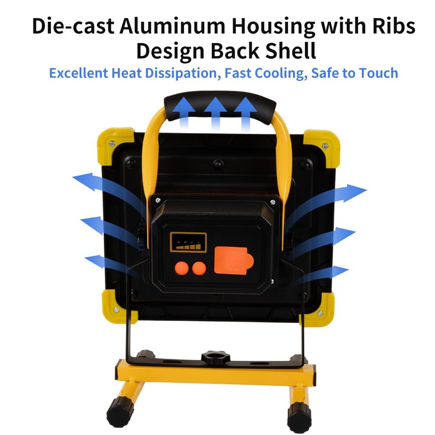 Lanfu 20000 LM Portable Rechargeable led work light with stand,200W Waterproo...