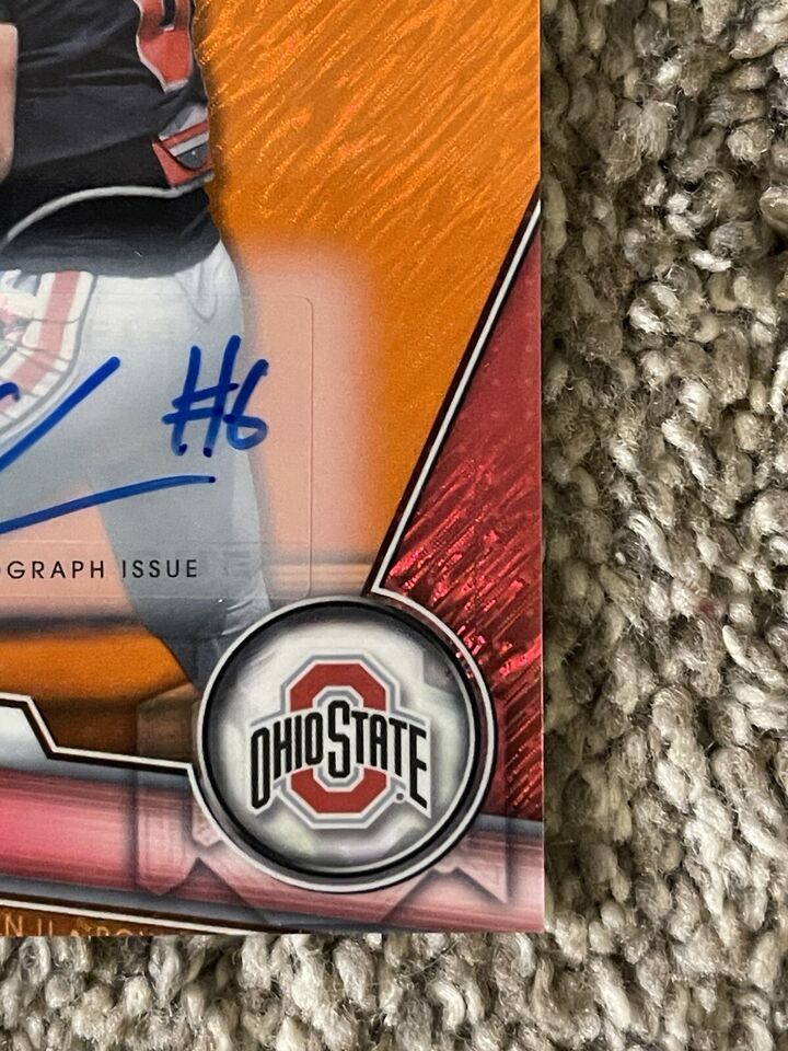 2023 Bowman U Kyle McCord Orange Shimmer Auto 2/25 1st Bowman RC 2025