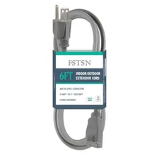 6 Ft Indoor Outdoor Extension Cord - 16/3 SJTW Durable Waterproof Extension C...