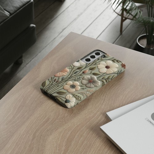 Faux Embroidered Phone Case - Vintage Textile-Inspired Design | X31 - 第 238/272 張圖片