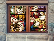 3D People A804 Window Film Print Sticker Cling Stained Glass UV Sinsin