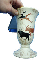 vase Desvres  Fourmaintraux  signé CHATEL  GUYON