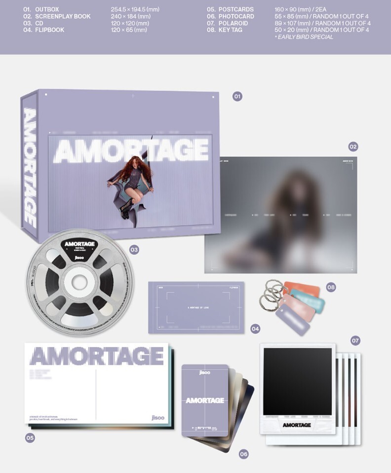 BLACKPINK JISOO AMORTAGE 1st Mini Album EXCLUSIVE EDITION 2 Ver