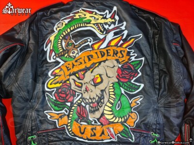 Vintage Dragon Tattoo Leather Jacket 八の字 🔥GRAIL Vintage 80s Dragon Yakuza Japan Dragonball Z Flames