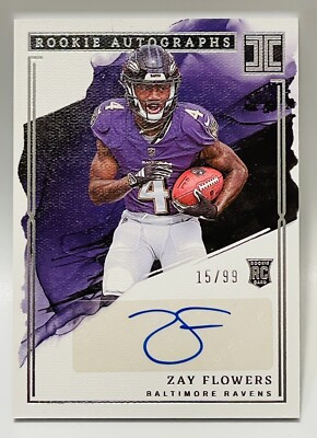 Zay Flowers RC *15/99* Auto 2023 Panini Impeccable #RA-ZF