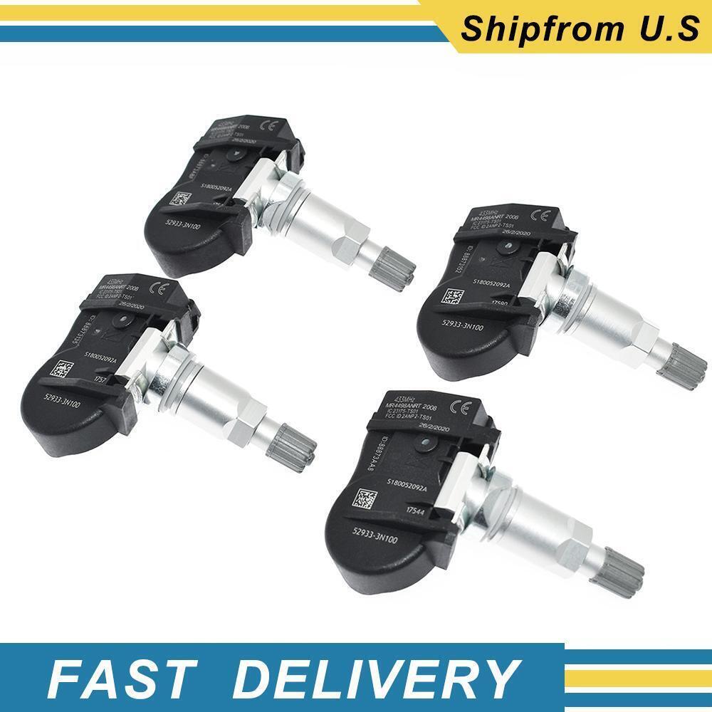 4PCS Tire Pressure Sensor 529333N100 For Hyundai Accent Genesis G80 KIA