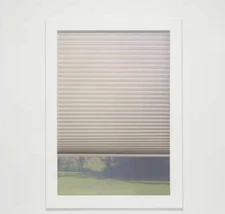 Gray Cloud Cordless Light Filtering Eco Polyester Cellular Shade - 36" W x 64" L