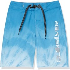 Quiksilver Boys' Everyday Faded Tide Boardshort Swim Trunk Size 28 NWT Airy Blue