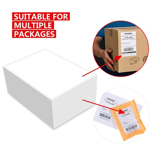 Etiquetas térmicas directas 4000 fold de 4"" x 6"". UPS Zebra envío/etiquetas de código de barras - Imagen 7 de 11