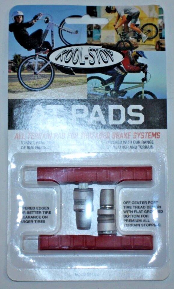 Juego de pastillas de freno Kool-Stop AT Bike delanteras/traseras rojas llanta KS-ATR lineal envío gratuito:) Foto 2 de 4