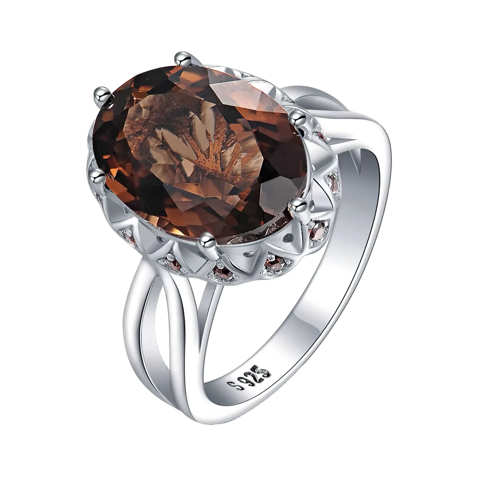 Brown Quartz Fashion Rings