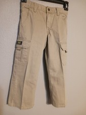 BOYS WRANGLER CARGO PANTS ADJUSTABLE WAISTBAND, REGULAR SZ 4 New With Tags