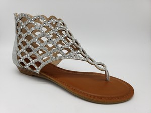 silver gladiator sandals for wedding