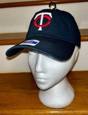 MLB MINNESOTA TWINS KIDS YOUTH LOGO METAL SLIDE ADJUSTABLE HAT BASEBALL CAP NWT
