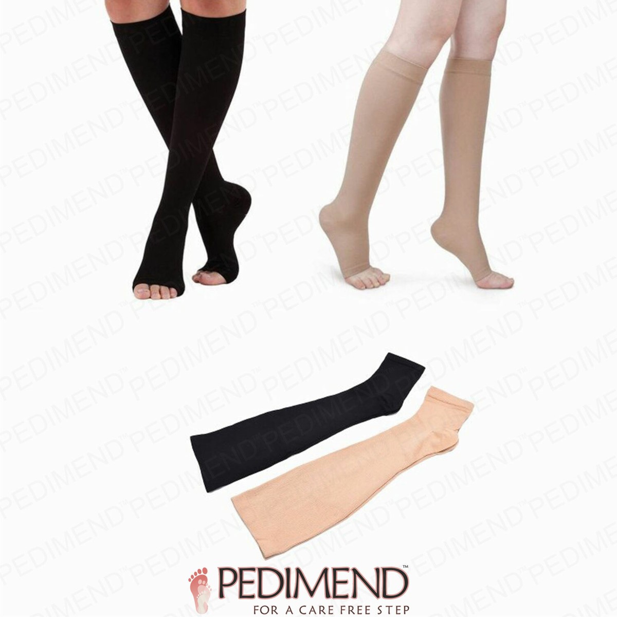 2x of Medical Compression Socks Varicose Veins Calf Leg Support Stocking  Sports