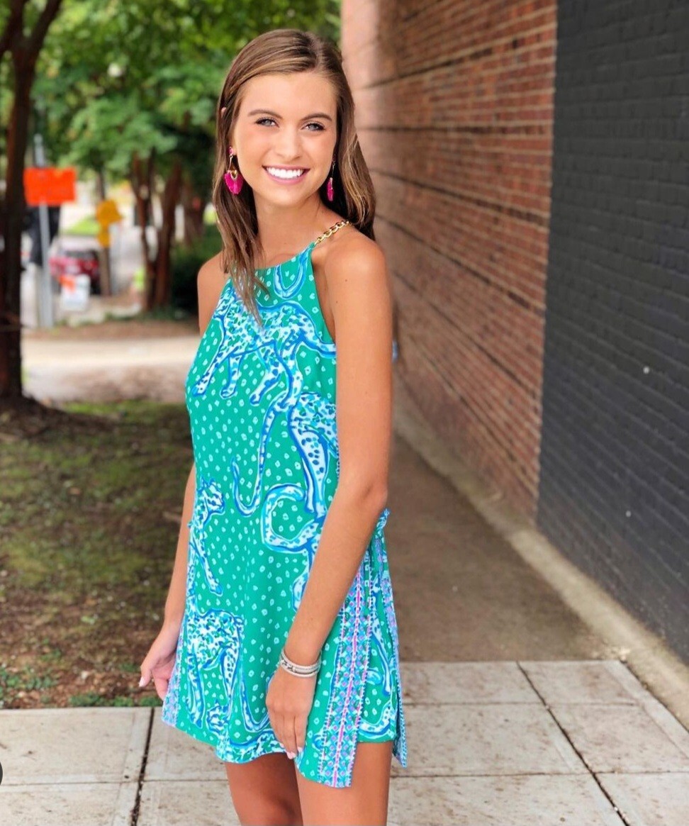 Lilly Pulitzer Pearl Romper On The Prowl EMERALD GREEN Halter 12 GRAIL